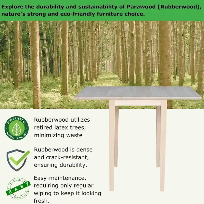 International Concepts Small Drop Leaf Shaker Style Dining Table