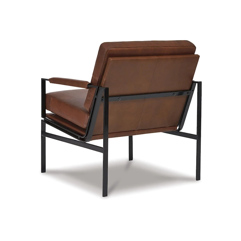 Signature Design by Ashley Puckman Mid Century Modern Leather Accent Chair - 29  W x 31.5  D x 34.25  H