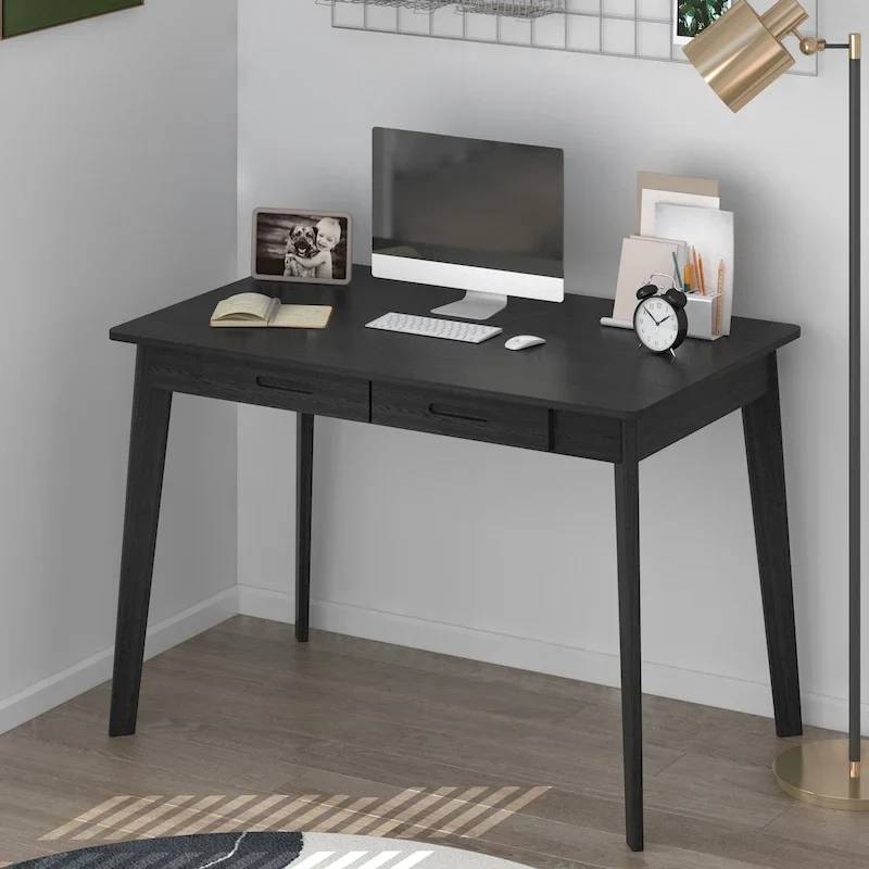Wood Desk - 39.4W, Multi-Functional, Rounded Corners, Optional Drawers, Easy Assembly