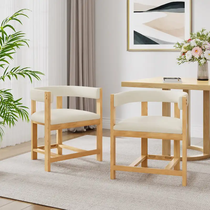 Christopher Knight Home - Bennett Elegant Barrel-Back Dining Armchair Set of 2