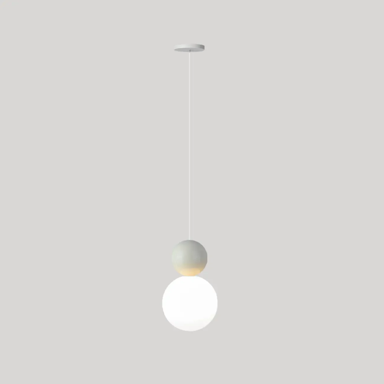 Modern White Metal Plastic Globe Pendant Light