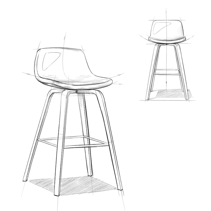 WYNDENHALL Cacey Mid Century Modern Bentwood Counter Height Stool (Set of 2) - 20.7 x 21.1 x 36.6