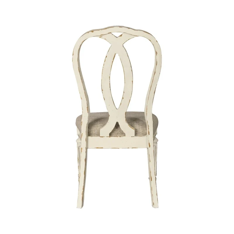 Signature Design By Ashley Realyn Dining Room Chair - Set of 2 - Chipped White - 19.5 W x 24 D x 40.38 H
