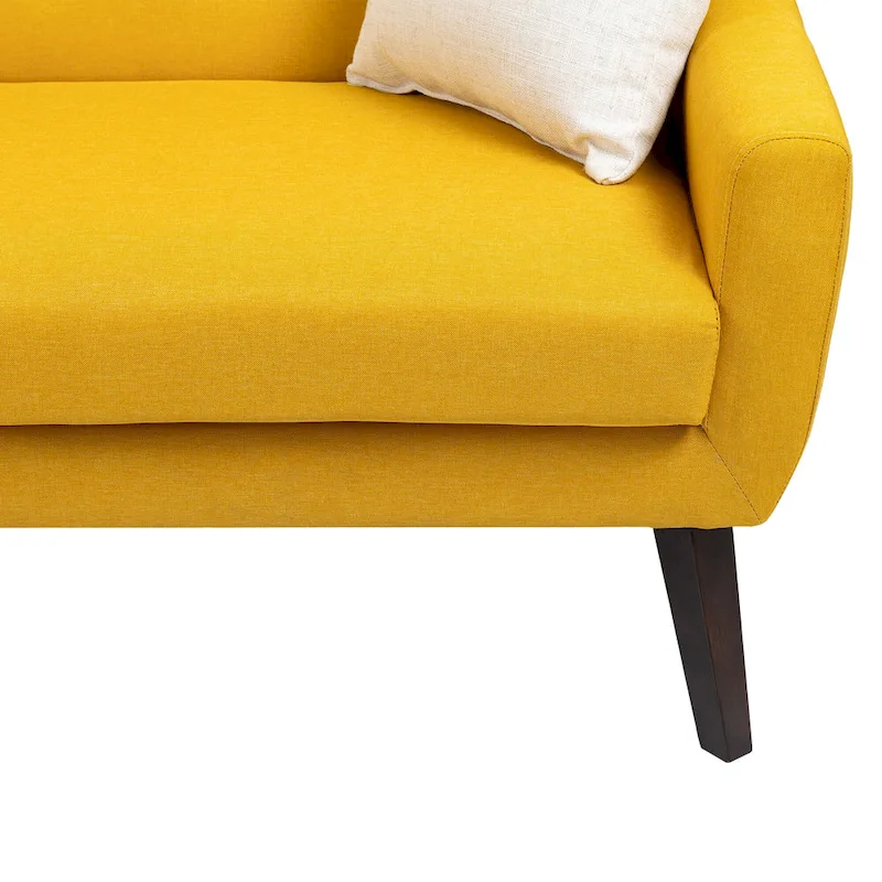 Linen Modern Tufted Loveseat Upholstered Sofa