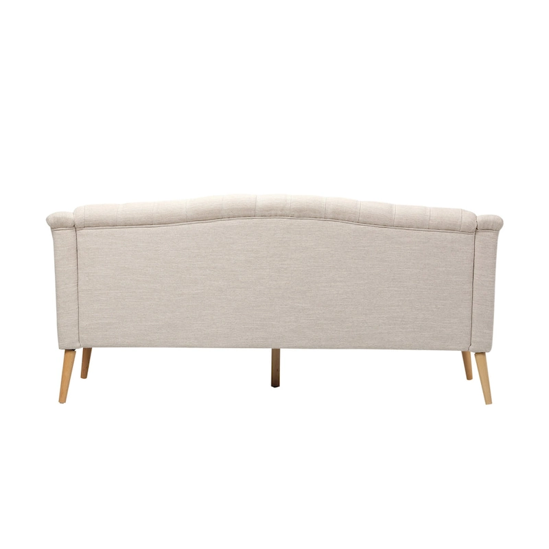 Modern 73.25 Button Tufted 3-Seater Sofa with Birch Legs