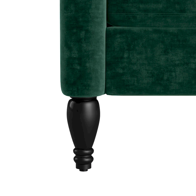 Gracewood Hollow Bea Velvet Wingback Push Back Recliner Chair