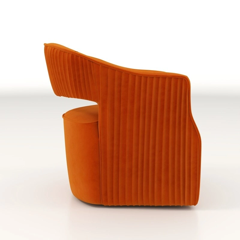 SEYNAR Modern Glam Velvet 360 Degree Swivel Open-Back Accent Armchair