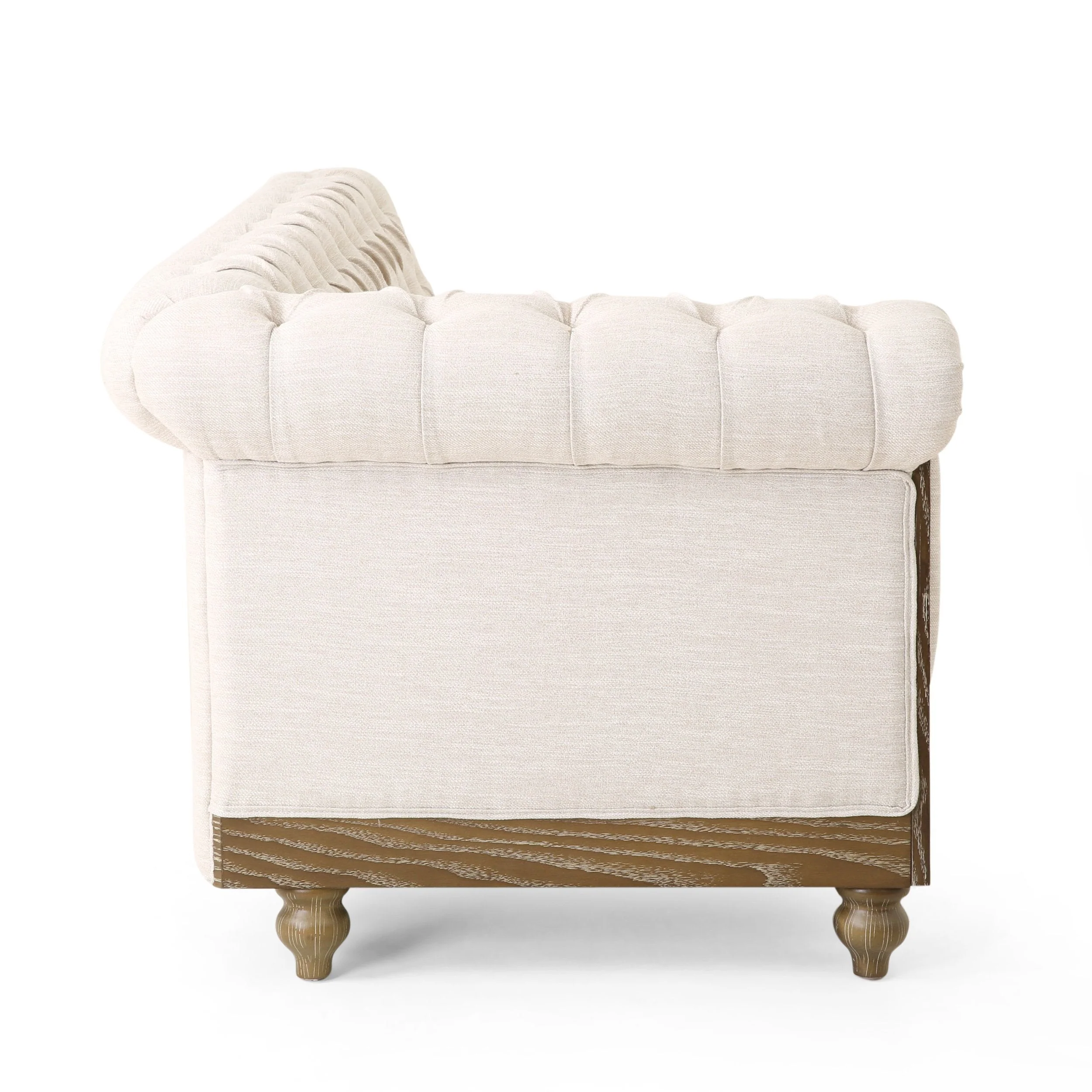 Tufted 7 Seater Sectional Sofa with Nailhead Trim - NH635413