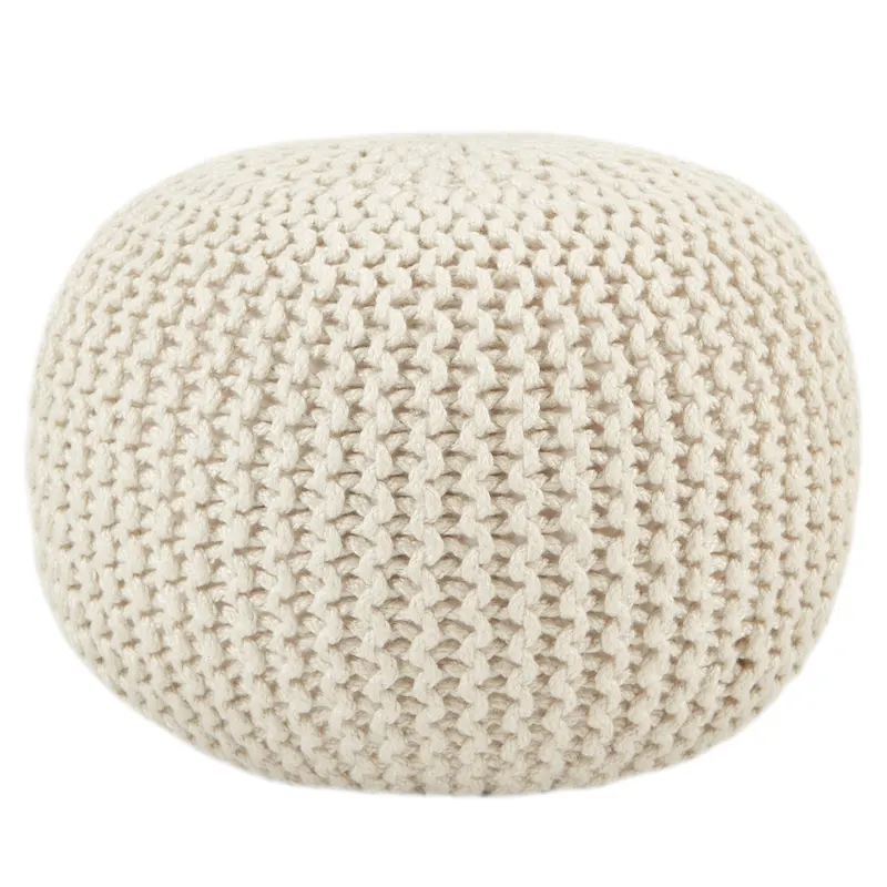 Asilah Indoor and Outdoor Round Pouf - 20X20X14