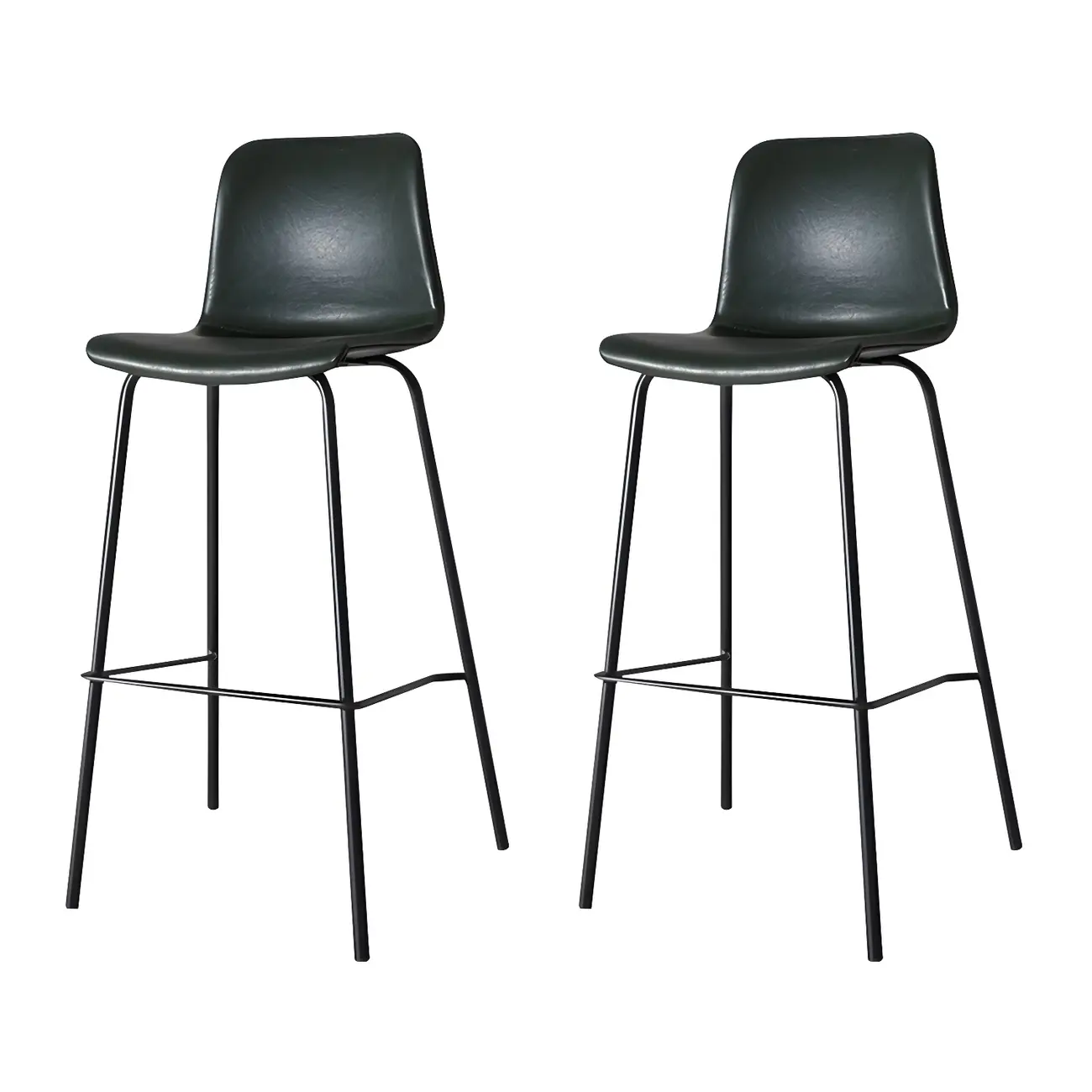 Brown Saddle Metal Frame Leather Counter Stools with Backs