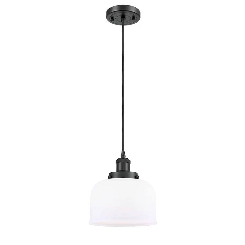 Innovations Lighting Large Bell 8  Wide Mini Pendant - Cord Hung