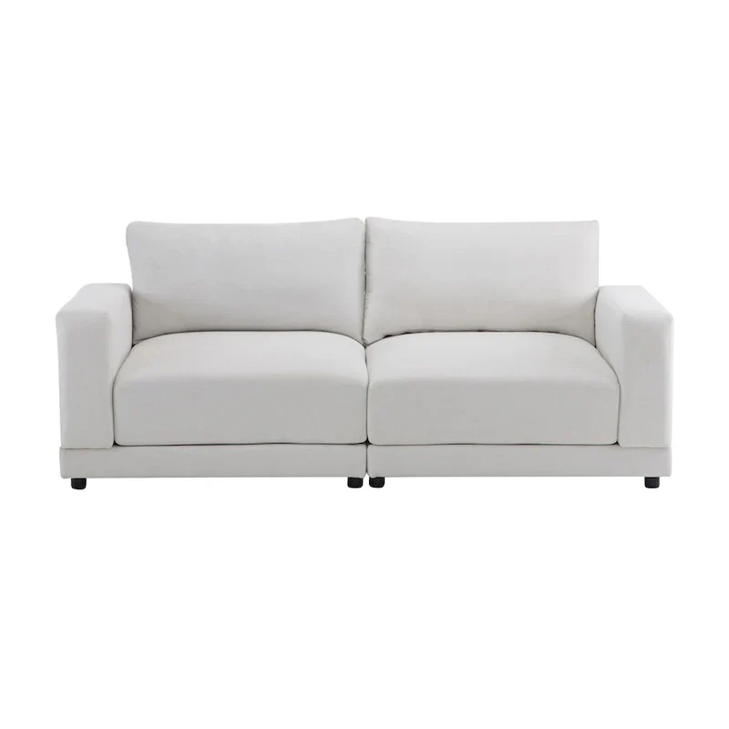 Christopher Knight Home - Grace 81 Modern Upholstery Sofa Loveseat with Square Arms