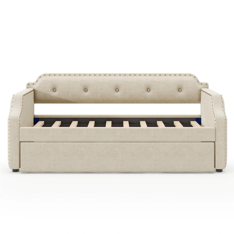 Merax Twin Upholstered Daybed with Trundle
