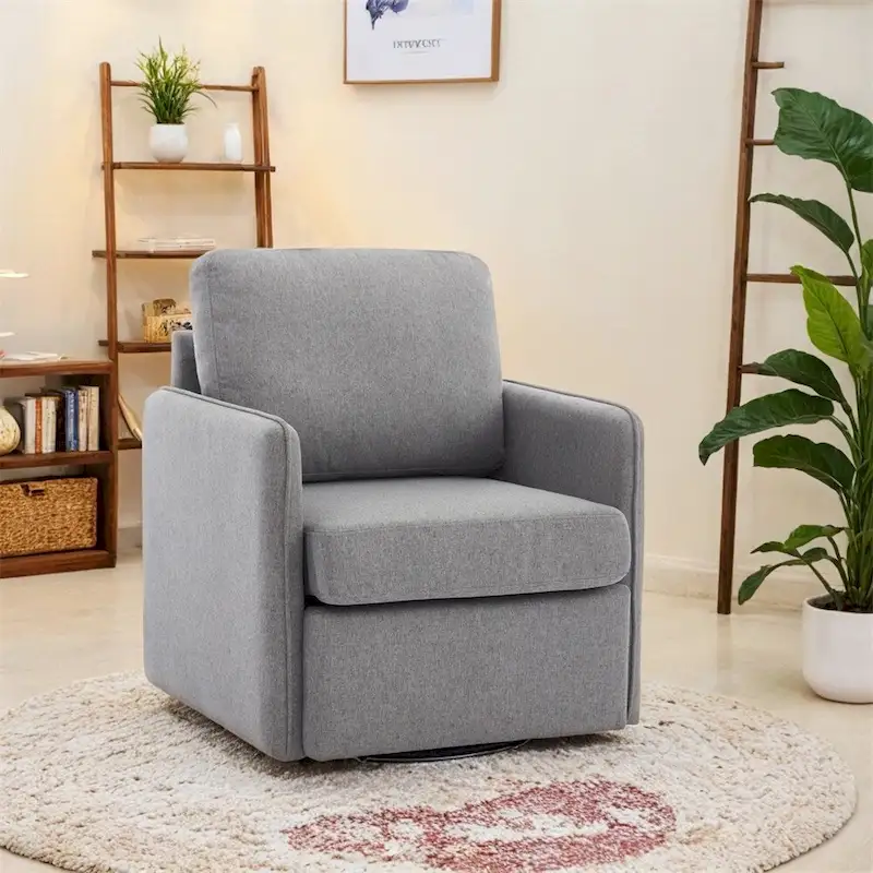 Swivel Accent Chair,Comfy Single Sofa Chair with Storage,Arm Chair