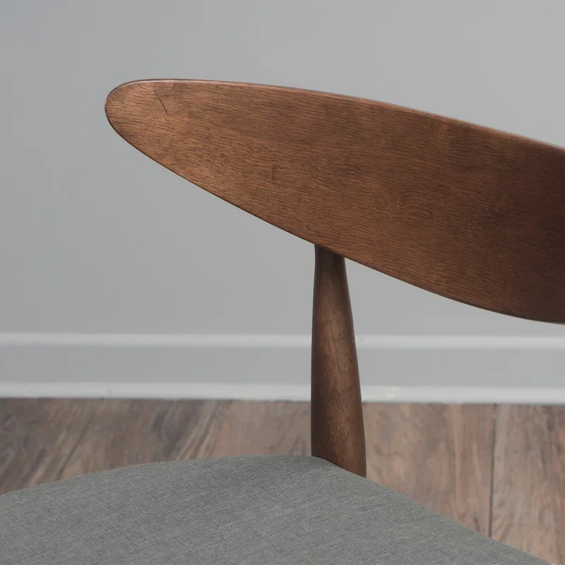 Mid-Century Modern Fabric Dining Chair, Set of 2