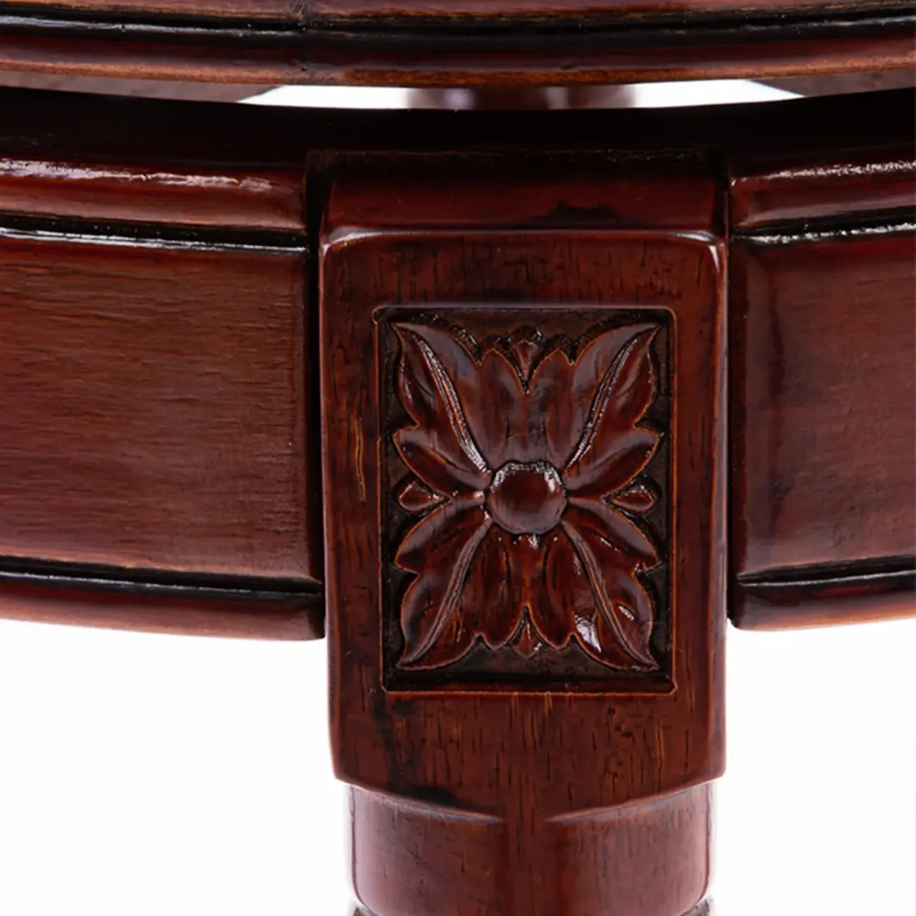 Swivel Counter Height Bar Stools in Genuine Leather & Walnut Solid Wood