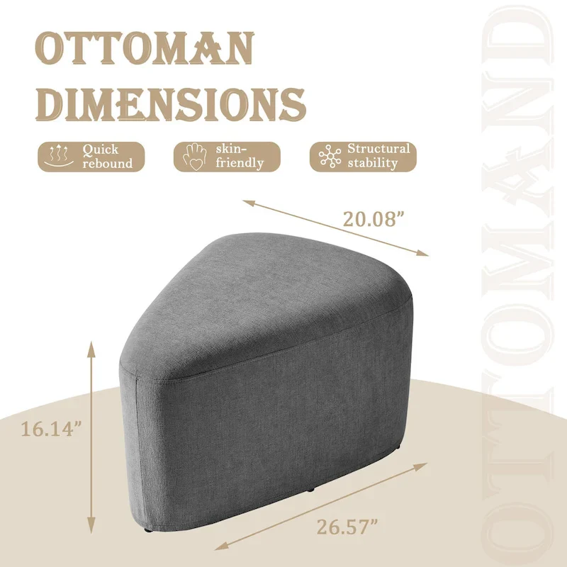 26 Footstools and Ottomans, Modern Fabric Pouf Ottoman