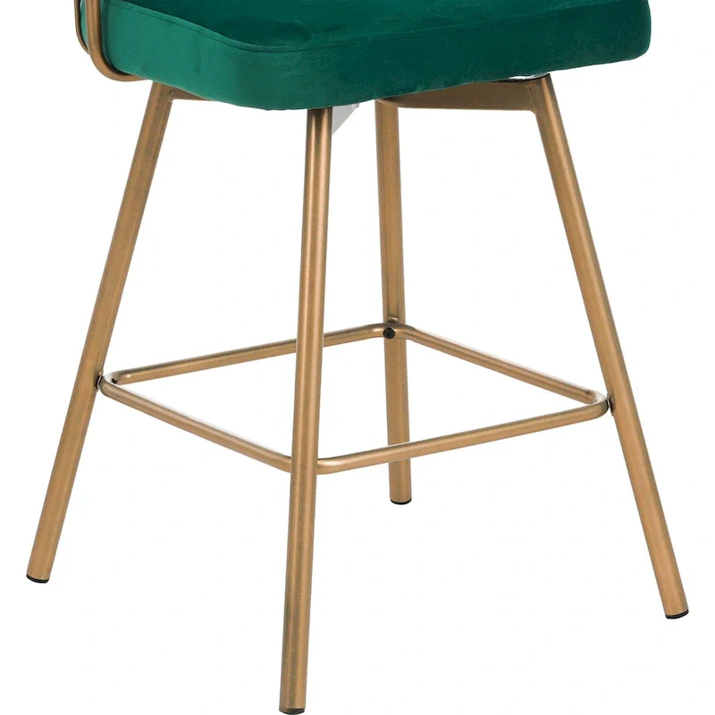 Christopher Knight Home Bremen 180Swivel 26 Velvet Counter Stools with Metal Legs (Set of 2)