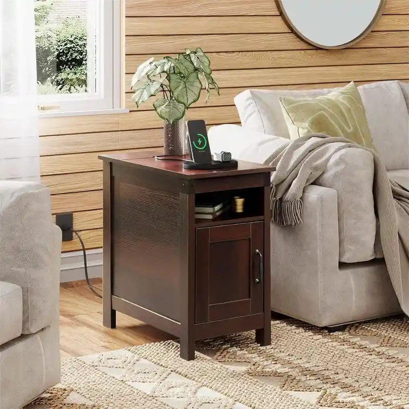 End Table with Charging Station - 13.4