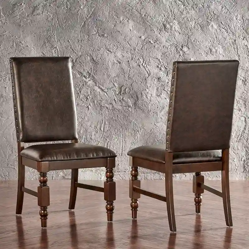 Flatiron Nailhead Upholstered Dining Chairs (Set of 2) by iNSPIRE Q Classic