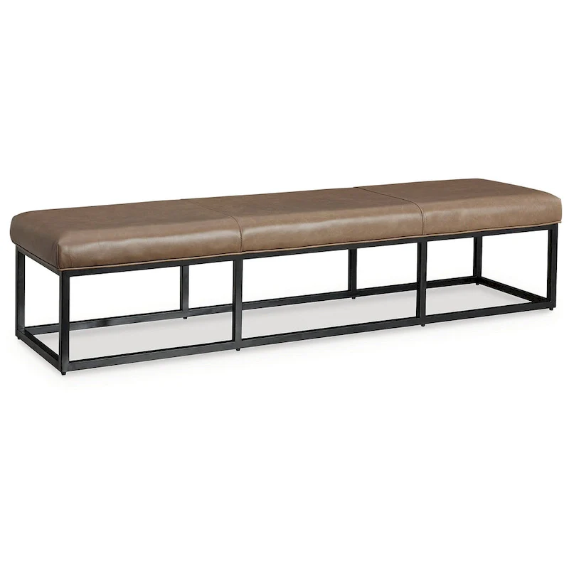 Joston Brown/Black Accent Bench - 70.87 W x 18.87 D x 15.75 H