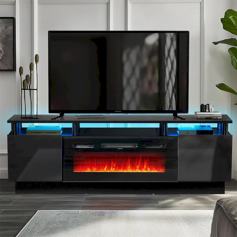 70 Fireplace TV Stand with 36 Electric Fireplace