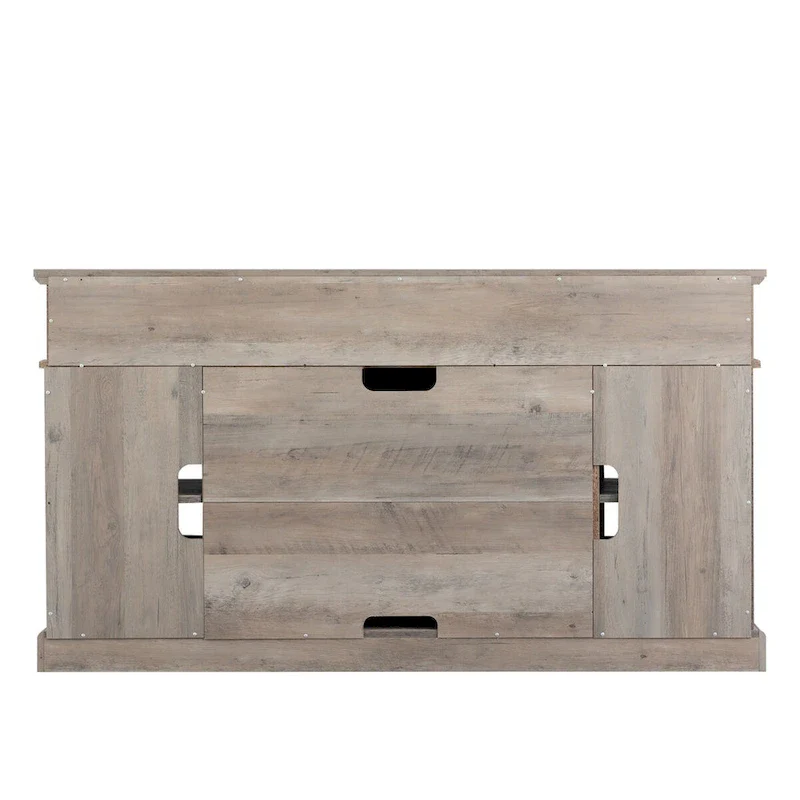 TV stand with electronic fireplace and remote control