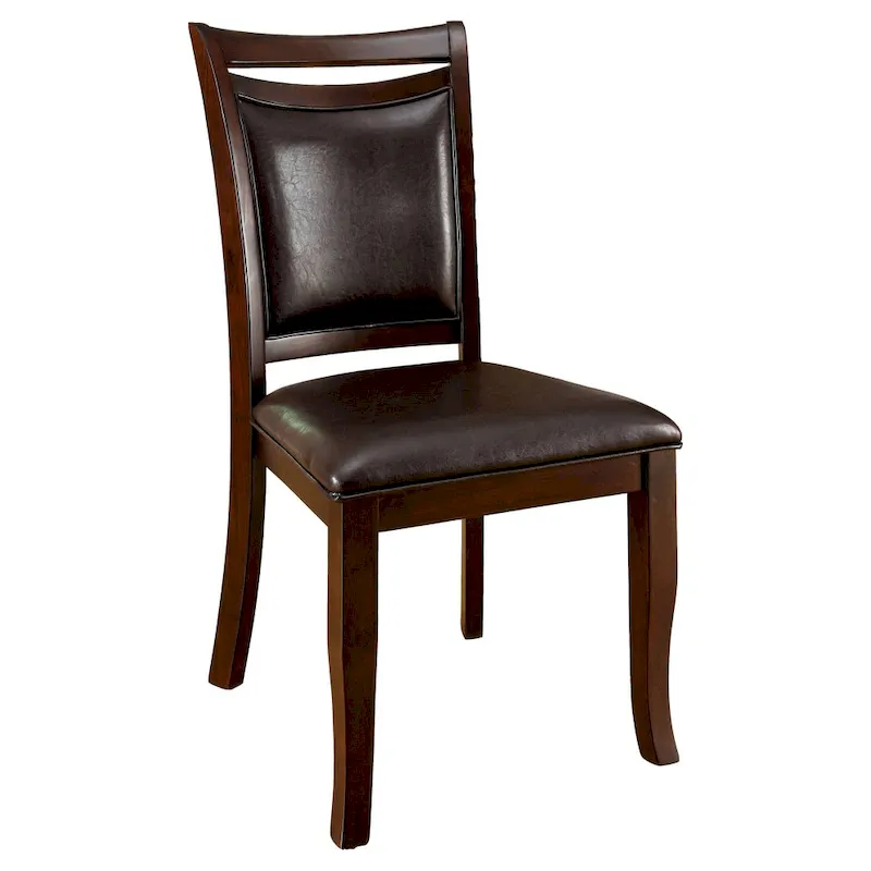 Furniture of America Zita Modern Classic Espresso Leather Dining Chairs (Set of 2)