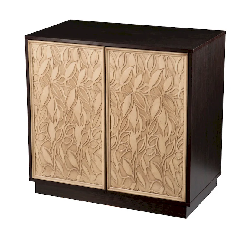 SEI Furniture Elinda Transitional Brown Wood Cabinet