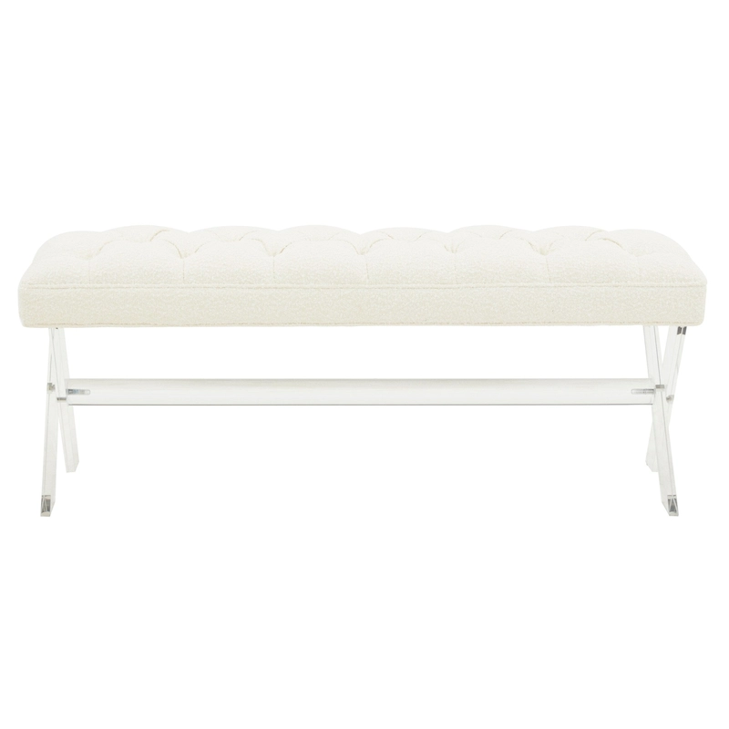 SAFAVIEH Couture Ketevan Tufted Acrylic Bench - 48