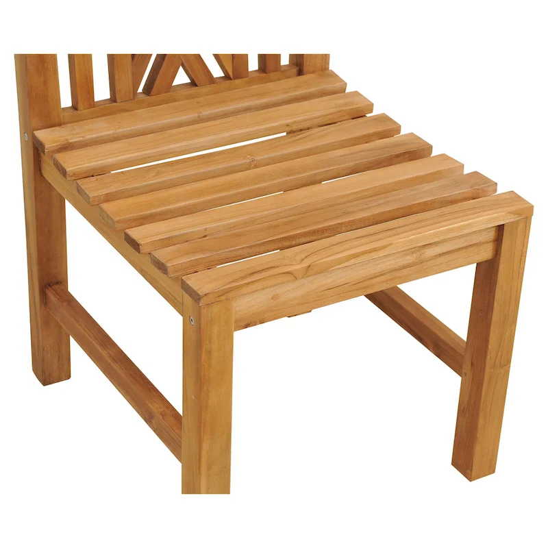 Teak Wood Chippendale Side Chair