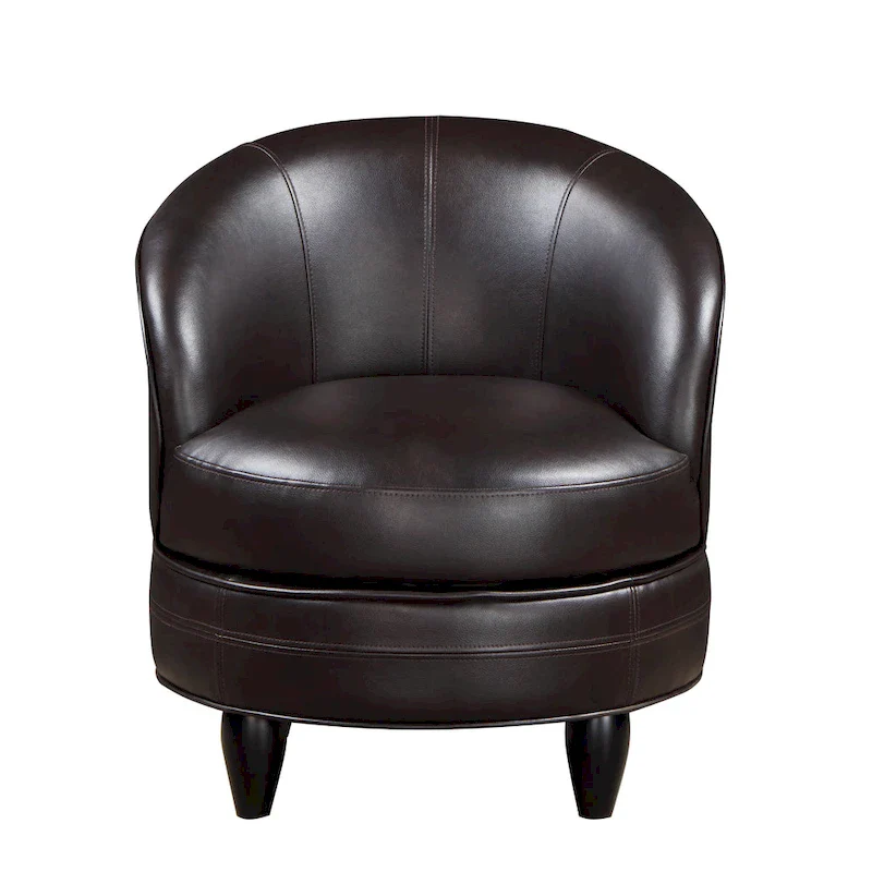 Faux Leather Swivel Lounge Chair
