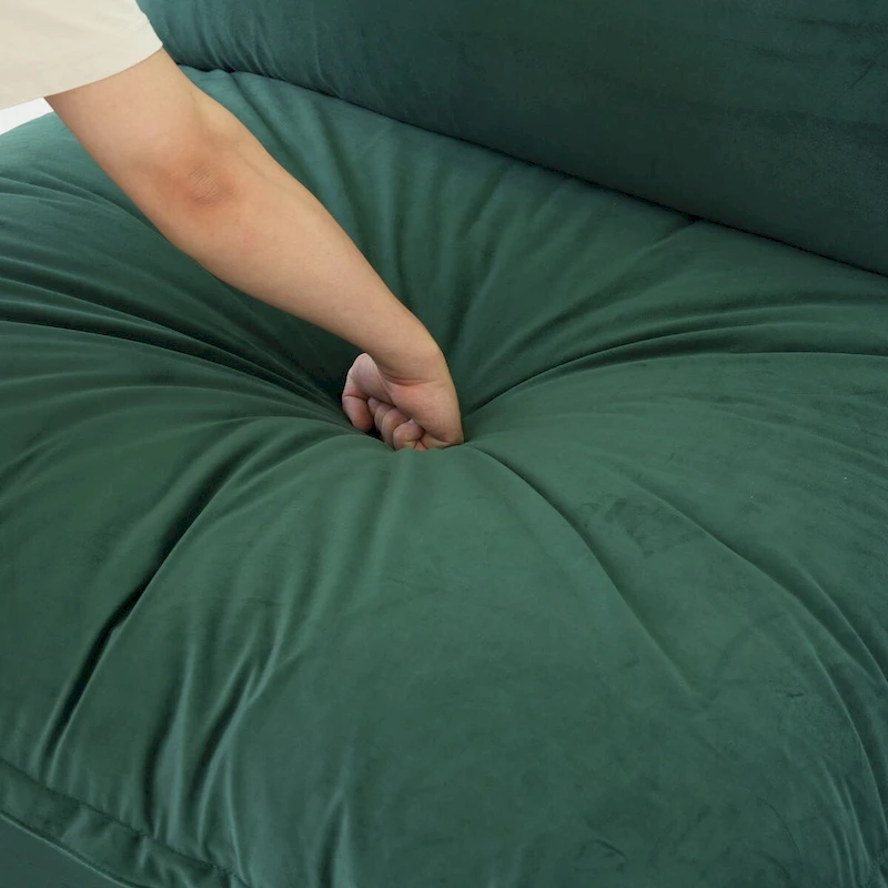 L Shape Sectional Couches, Deep Couch Sectional Sofa with Chaise Ottoman, Modern Comfy Modular Sectional Sofas