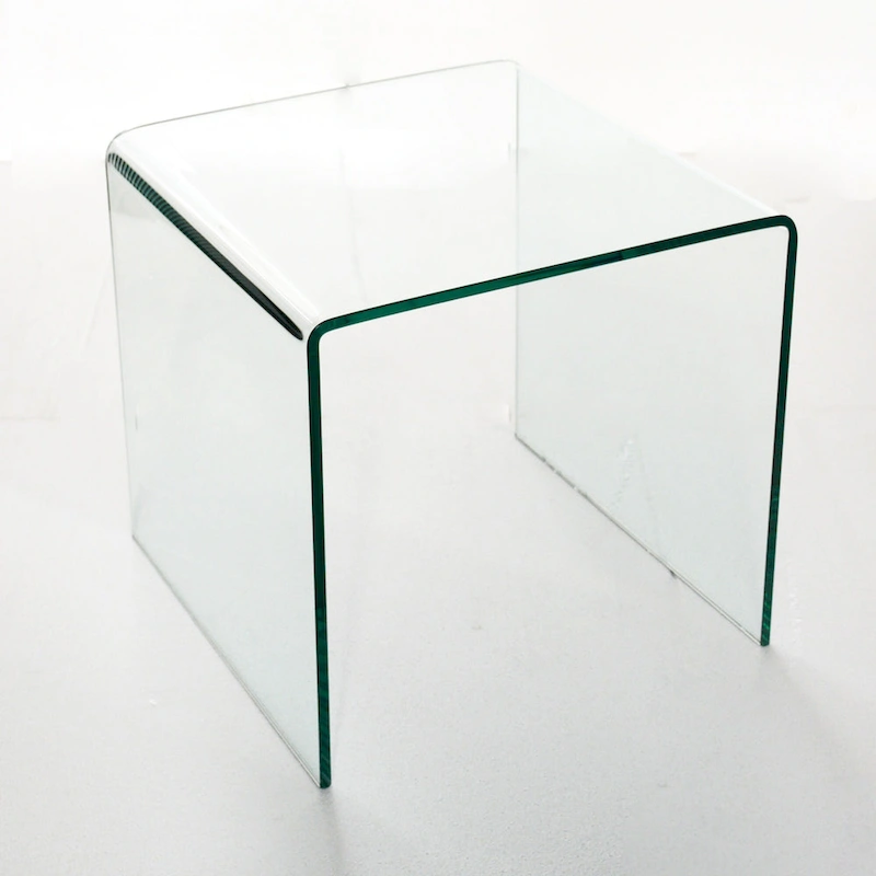 Glass Console Table, Transparent Tempered Glass Console Table