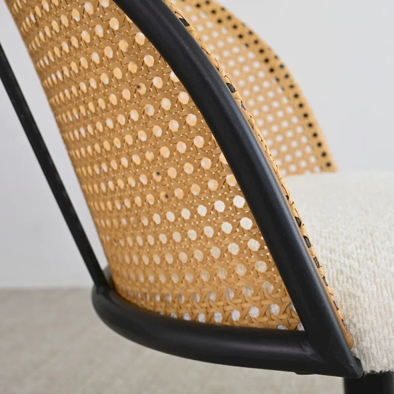 Boucle Rattan Task Chair