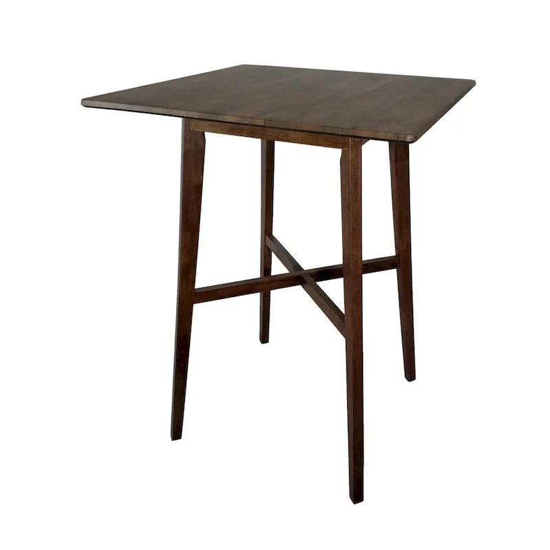 Modern Bar Height 42 Dining Table, Rubberwood Legs and Laminate Table Top