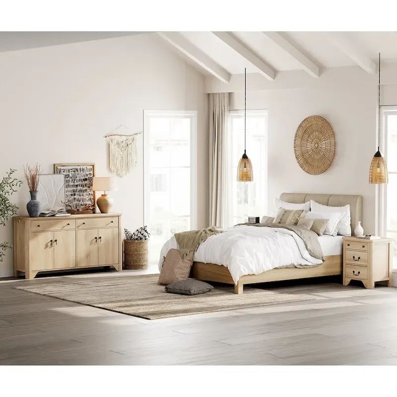 WAMPAT Farmhouse 3PCS Bedroom Set, 59