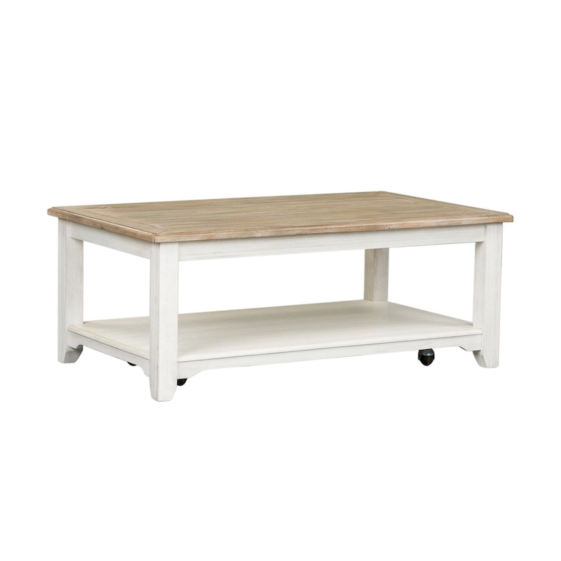 Libberty Funriture Summerville Rectangular Cocktail Table with Castors