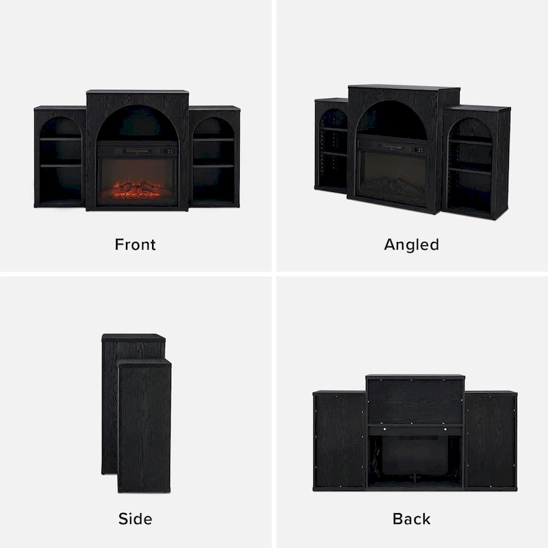 Mopio Blake Electric Fireplace Mantel TV Stand