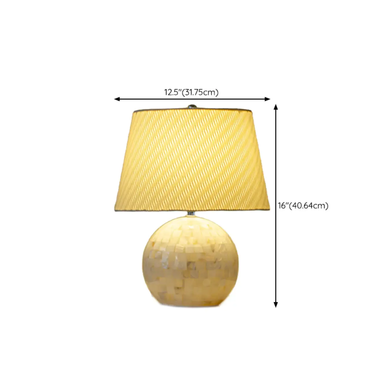 Modern Shell Table Lamp with Geometric Shade, LED