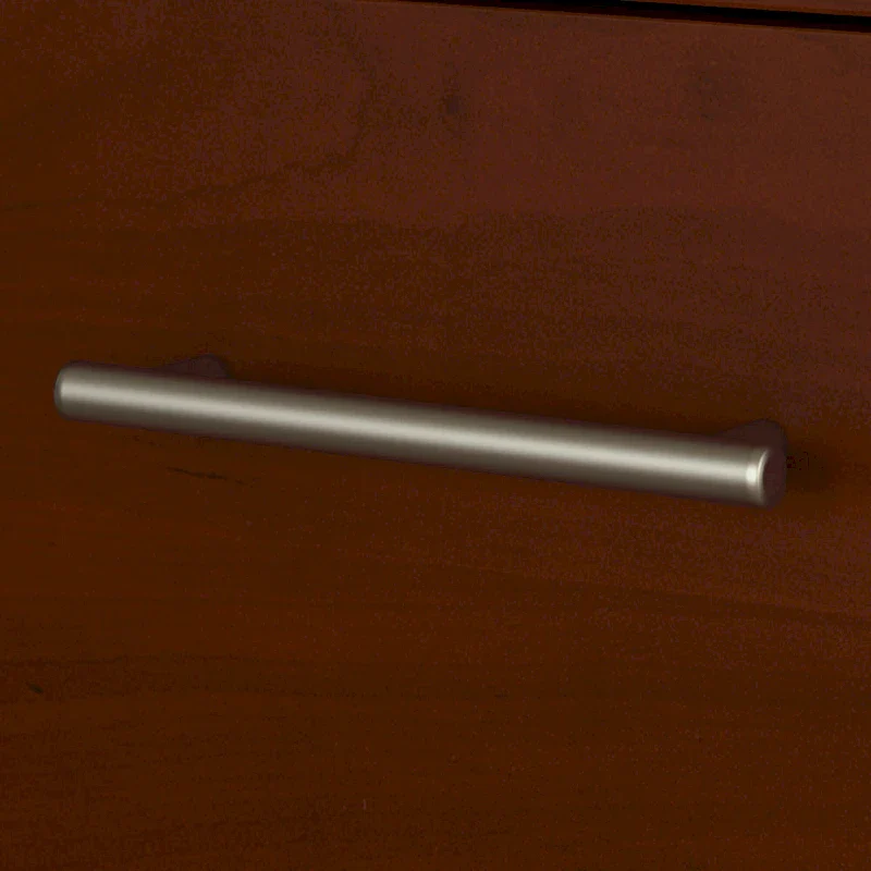 Somerset 72W L Shaped Desk with Hutch, Cabinet and Bookcase in Gray