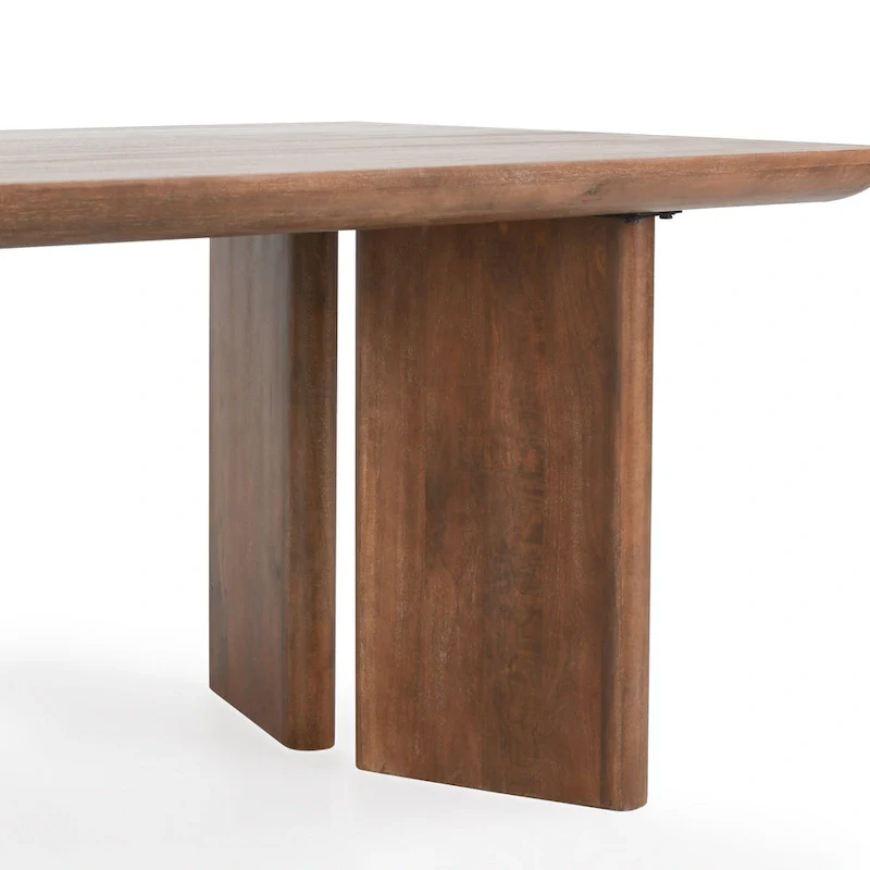 84-Inch Mango Wood Dining Table (Ochre)