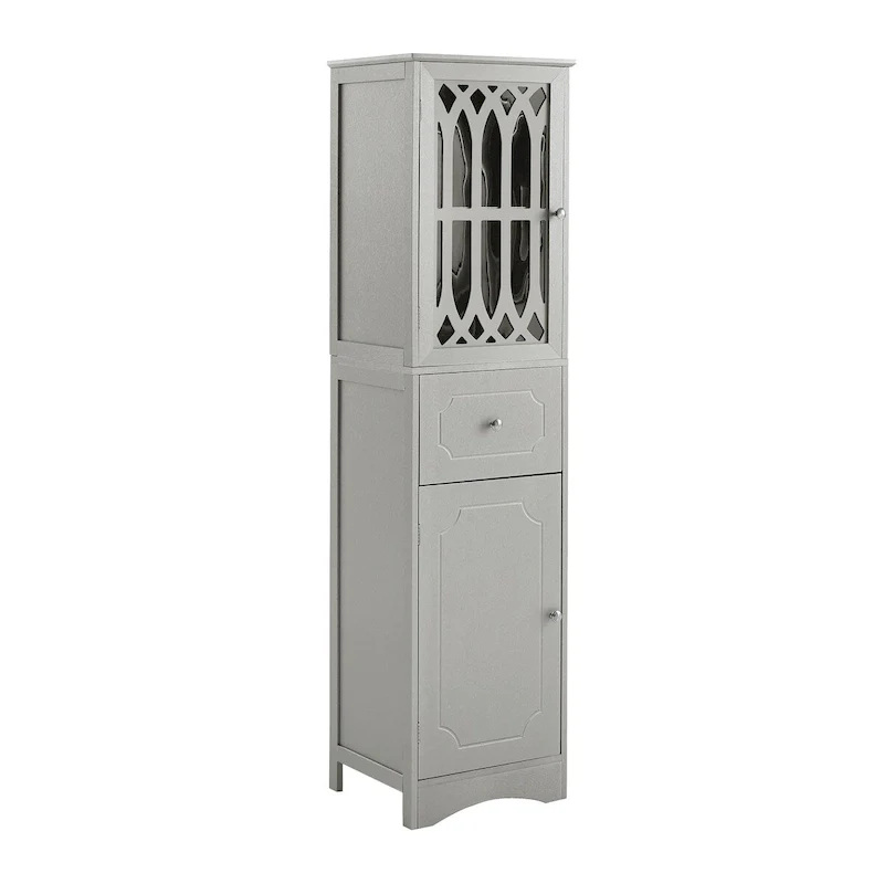 64 Tall Freestanding Bathroom Cabinet with Drawer and Adjustable Shelf