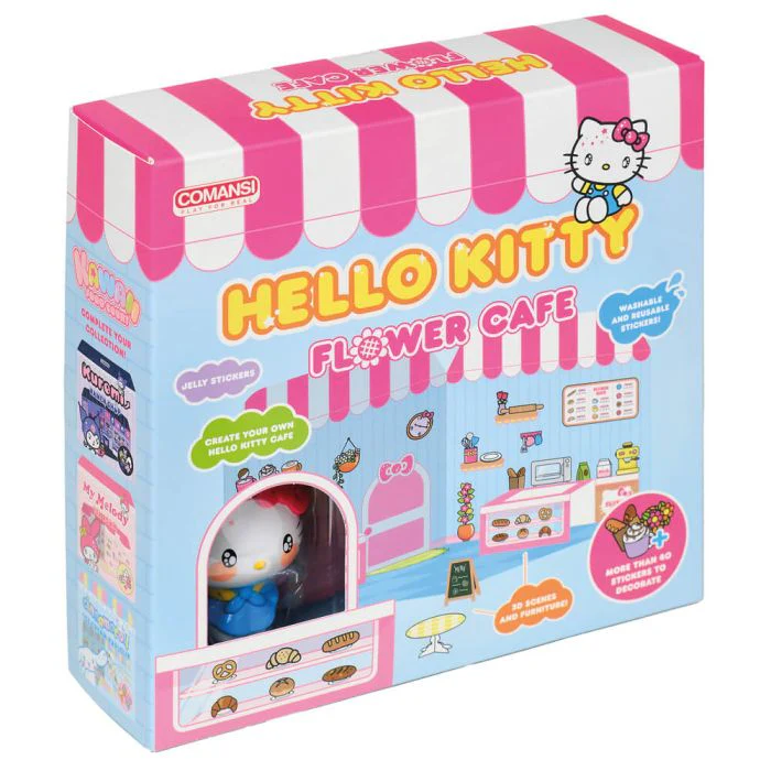 Hello Kitty and Friends Sticker House Hello Kitty Flower Cafe 20.5cm