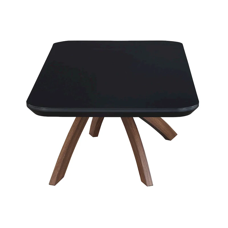 Somette Emerson Sleek Black Glass Cocktail Table