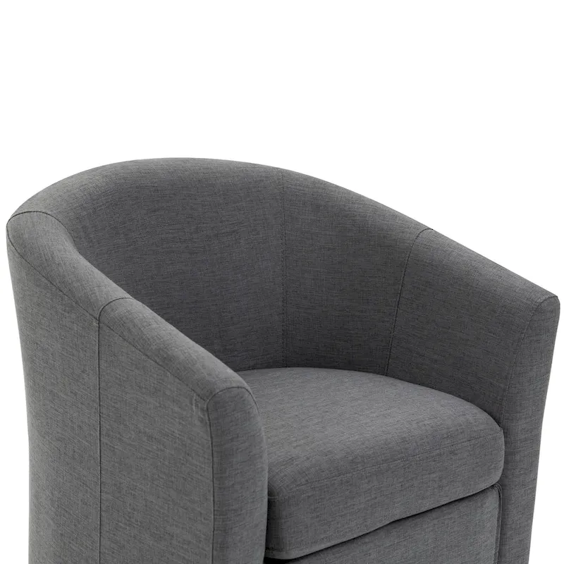 Modern Upholstered Swivel Barrel Chair Living Room Accent Chair