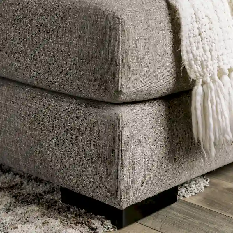 Stym Transitional Light Grey Chenille U-Shaped Sectional by Furniture of America