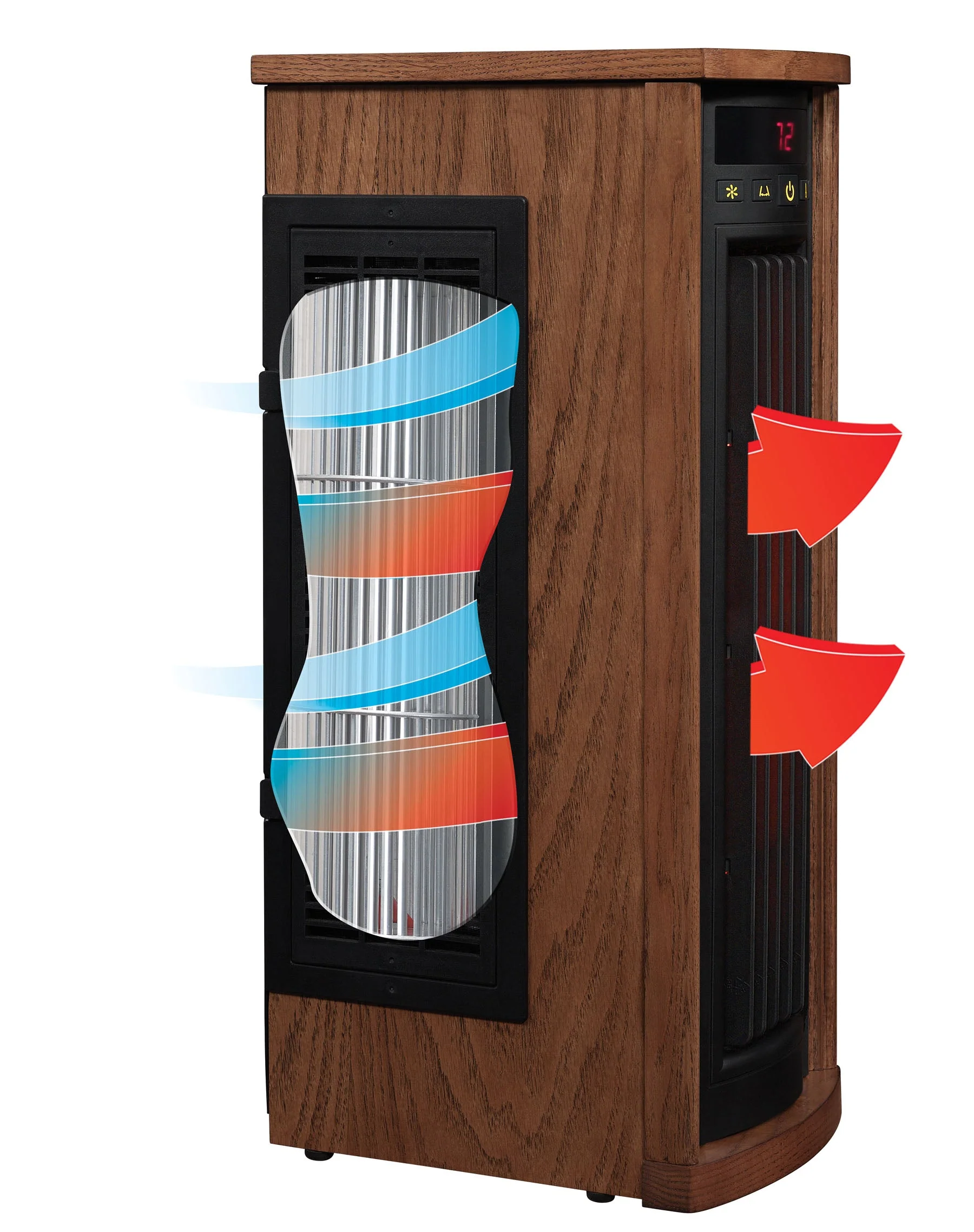 duraflame? Electric Infrared Oscillating Tower Space Heater