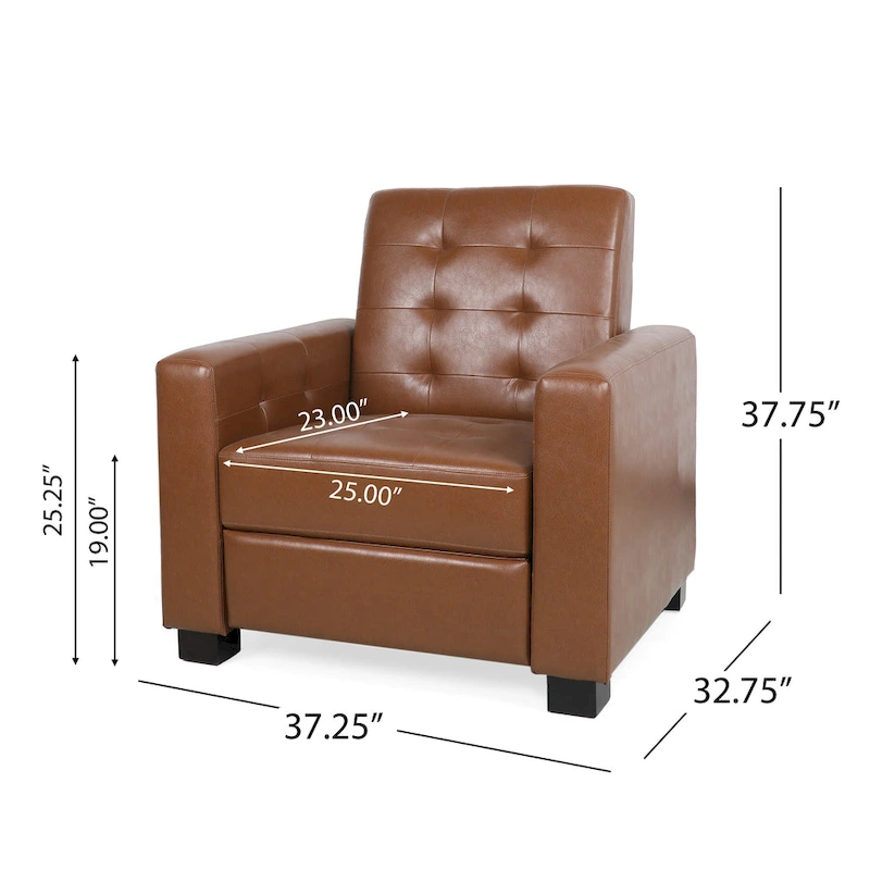 Craigue Upholstered Pushback Recliner by Christopher Knight Home