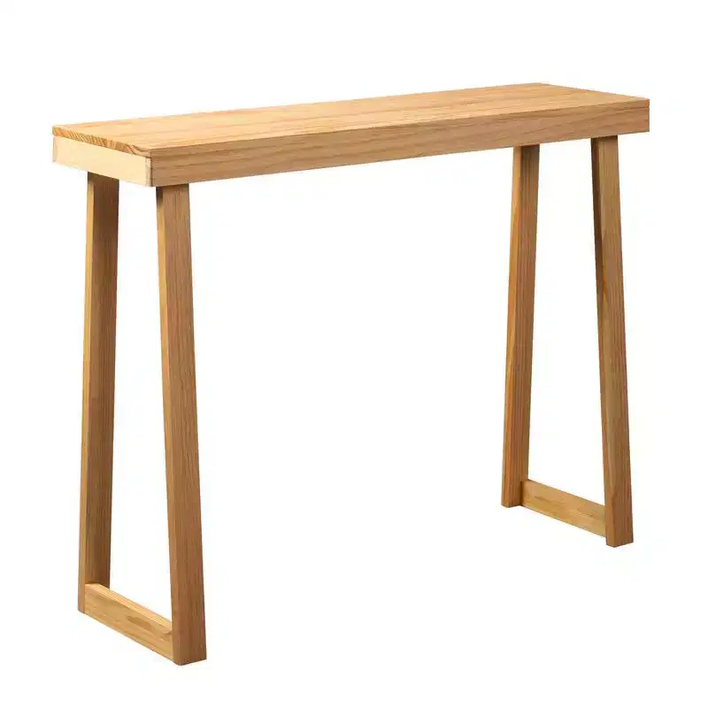 Karl Home 43.3 In. Solid Wood Console Table With Trapezoidal Legs